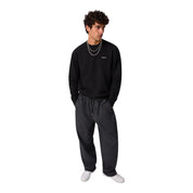 Felpa girocollo con logo uomo nero guess - felpe