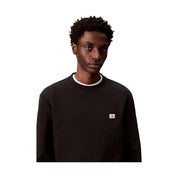 Felpa In Spugna Di Cotone Con Badge Uomo Calvin Klein Jeans Calvin Klein Jeans