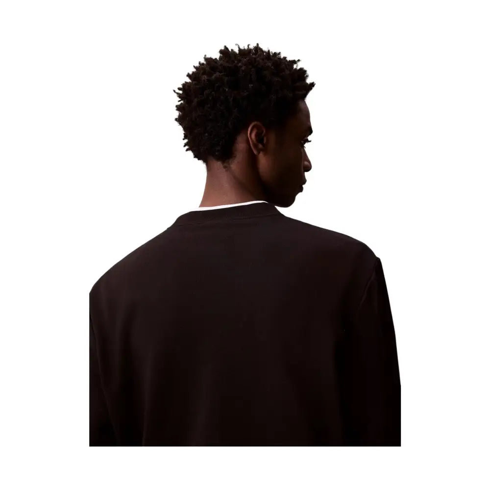 Felpa In Spugna Di Cotone Con Badge Uomo Calvin Klein Jeans Calvin Klein Jeans