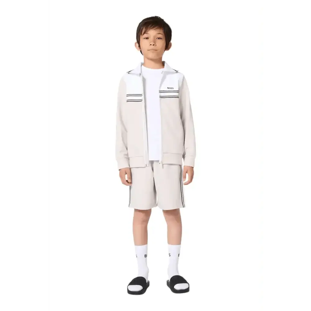 Felpa jogging con chiusura a zip Bambino Hugo Boss - Follower SRL