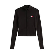 Felpa slim fit con zip e distintivo Tommy Donna Tommy Hilfiger Jeans Tommy Hilfiger Jeans