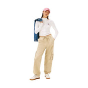 Felpa slim fit con zip e distintivo Tommy Donna Tommy Hilfiger Jeans Tommy Hilfiger Jeans