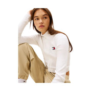 Felpa slim fit con zip e distintivo Tommy Donna Tommy Hilfiger Jeans Tommy Hilfiger Jeans