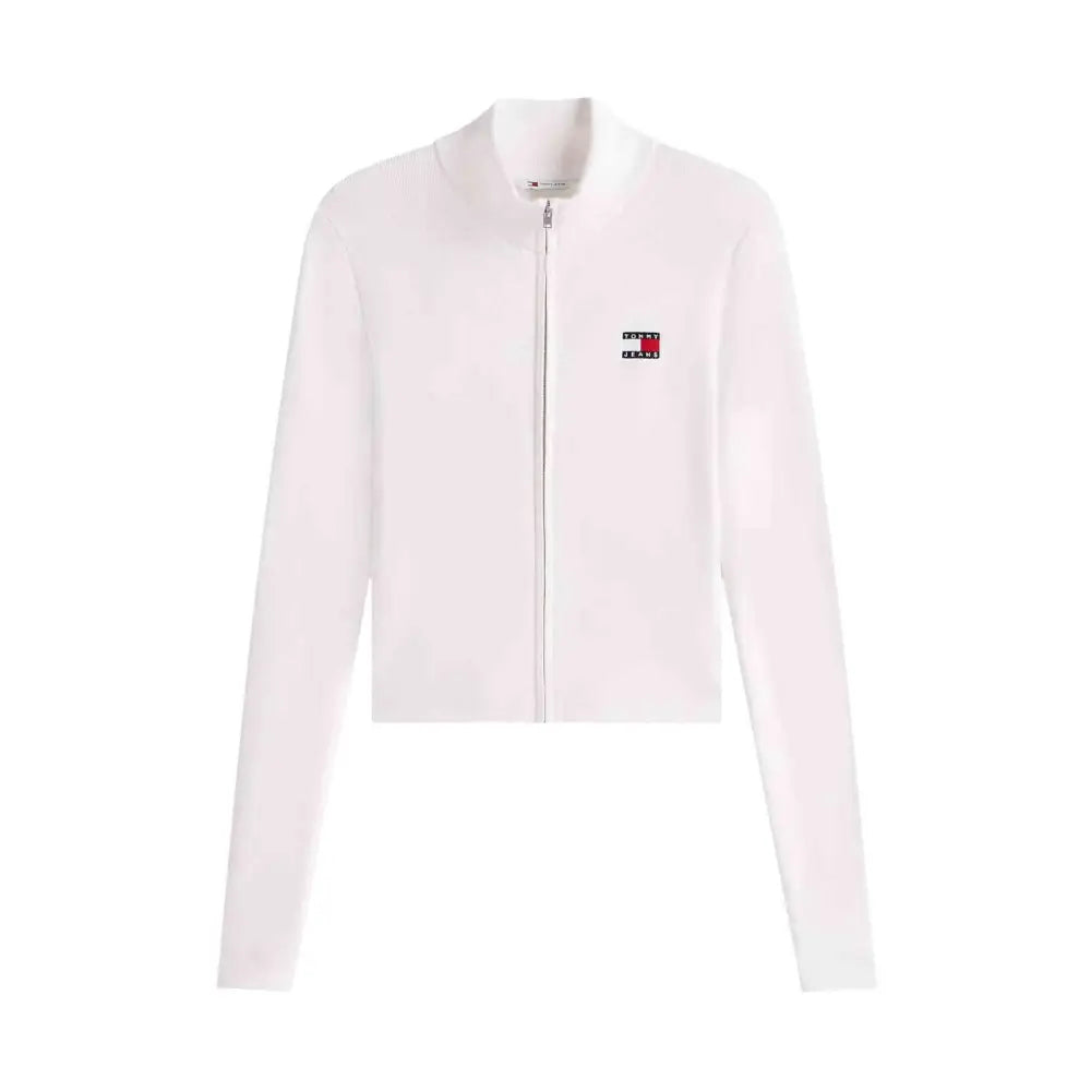 Felpa slim fit con zip e distintivo Tommy Donna Tommy Hilfiger Jeans Tommy Hilfiger Jeans