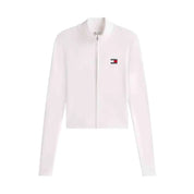 Felpa slim fit con zip e distintivo Tommy Donna Tommy Hilfiger Jeans Tommy Hilfiger Jeans