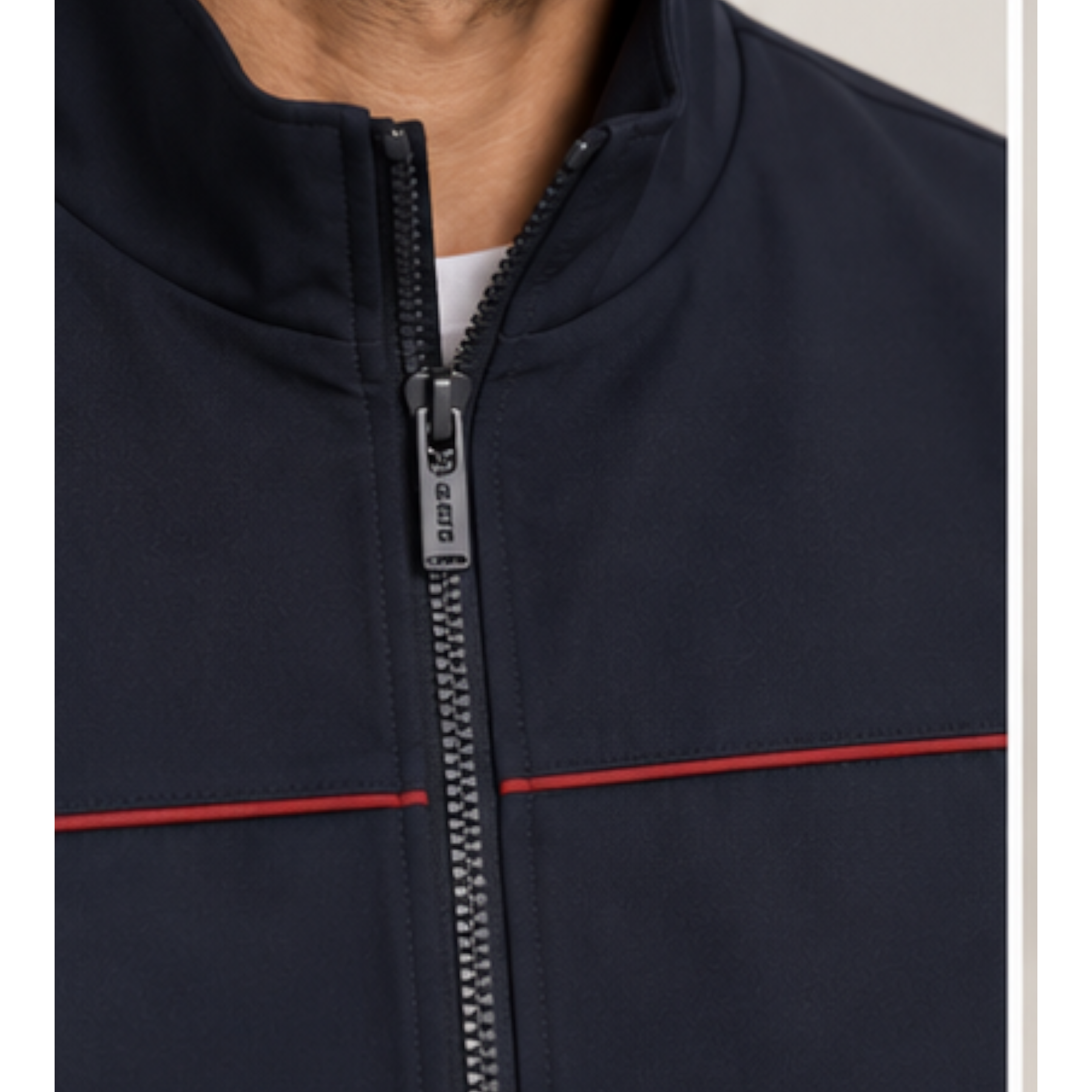 Felpa full in tessuto tecnico zip uomo blu guess - felpe