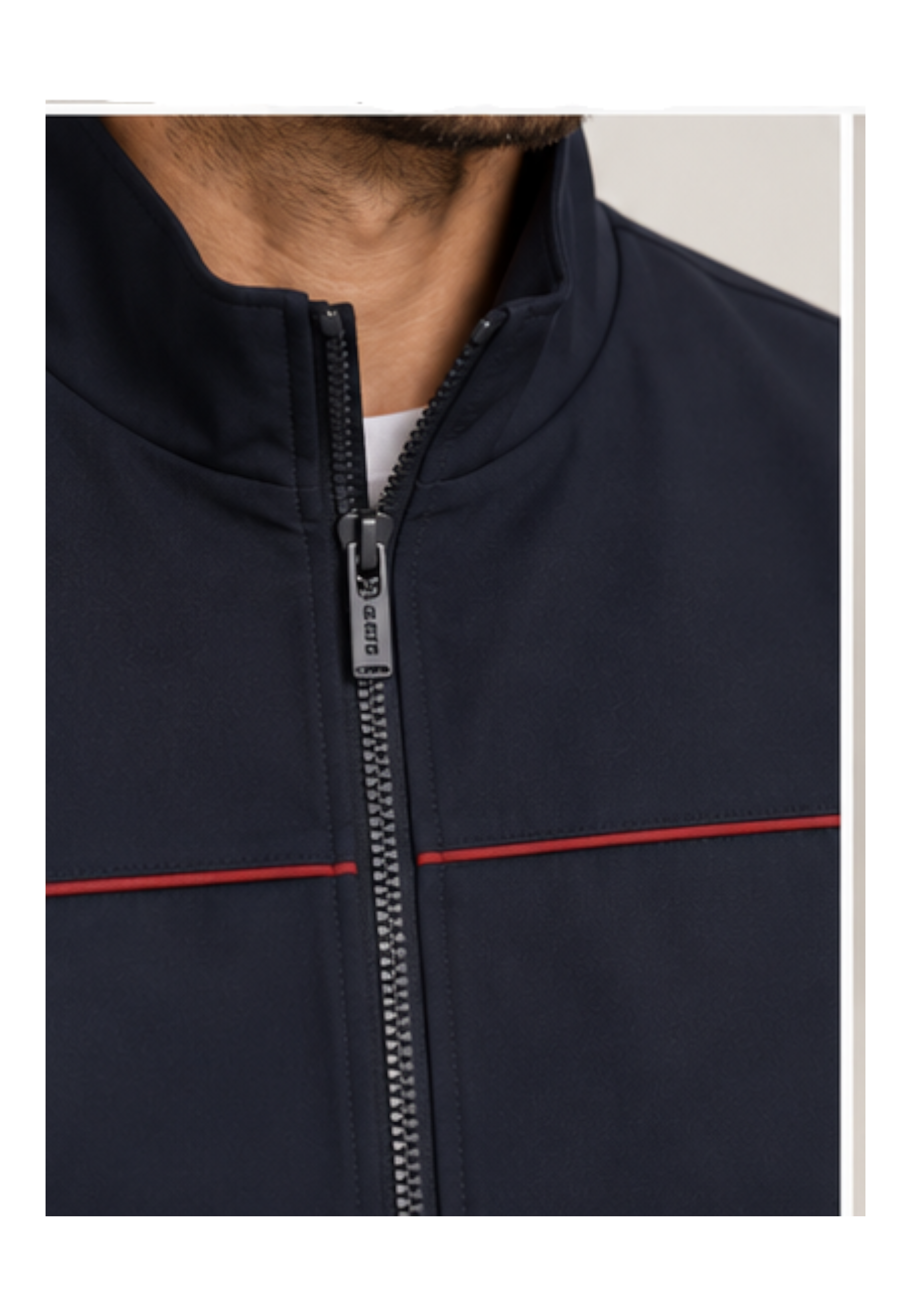 Felpa full in tessuto tecnico zip uomo blu guess - felpe