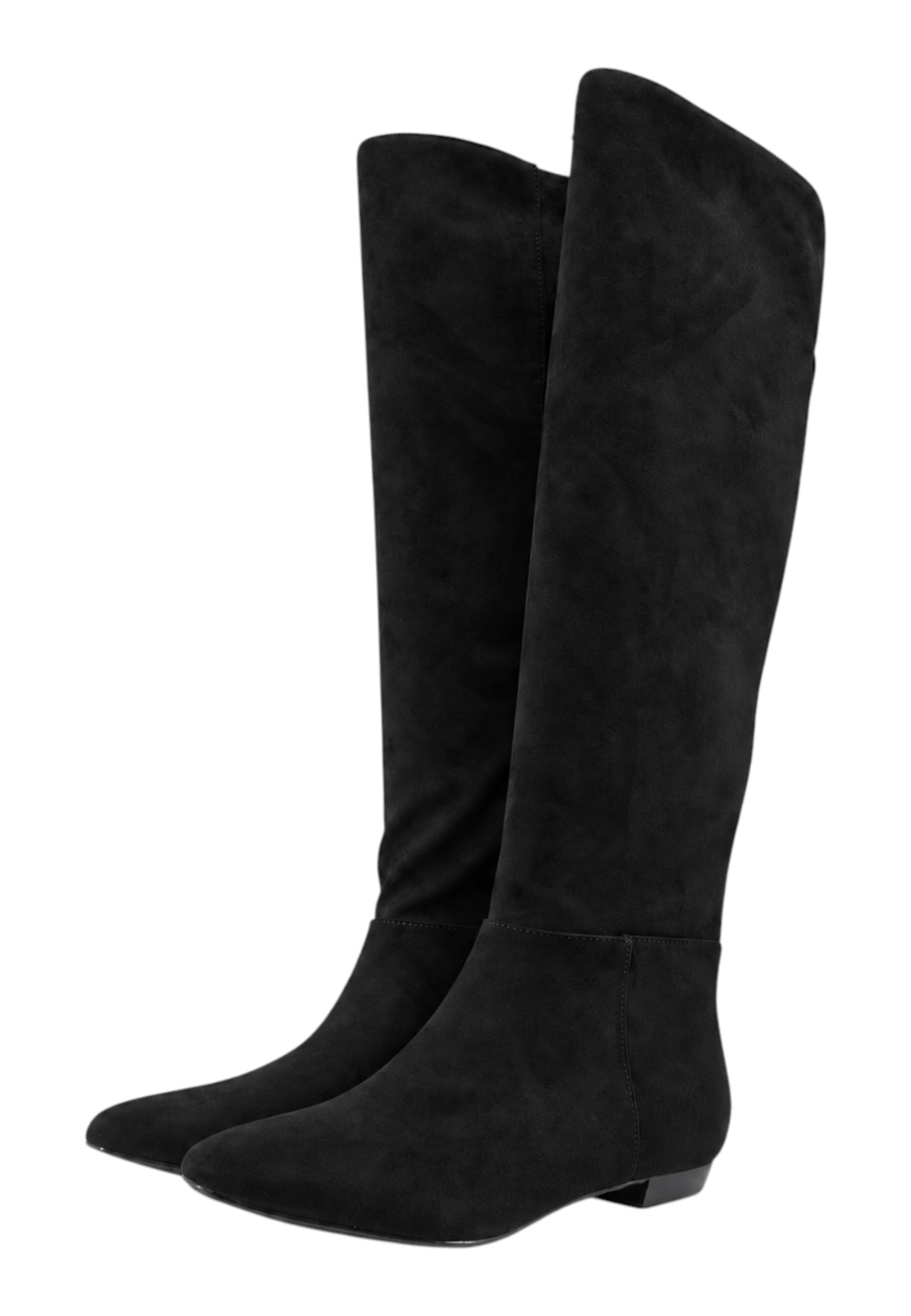 Stivale alto in camoscio donna nero guess - stivali e stivaletti