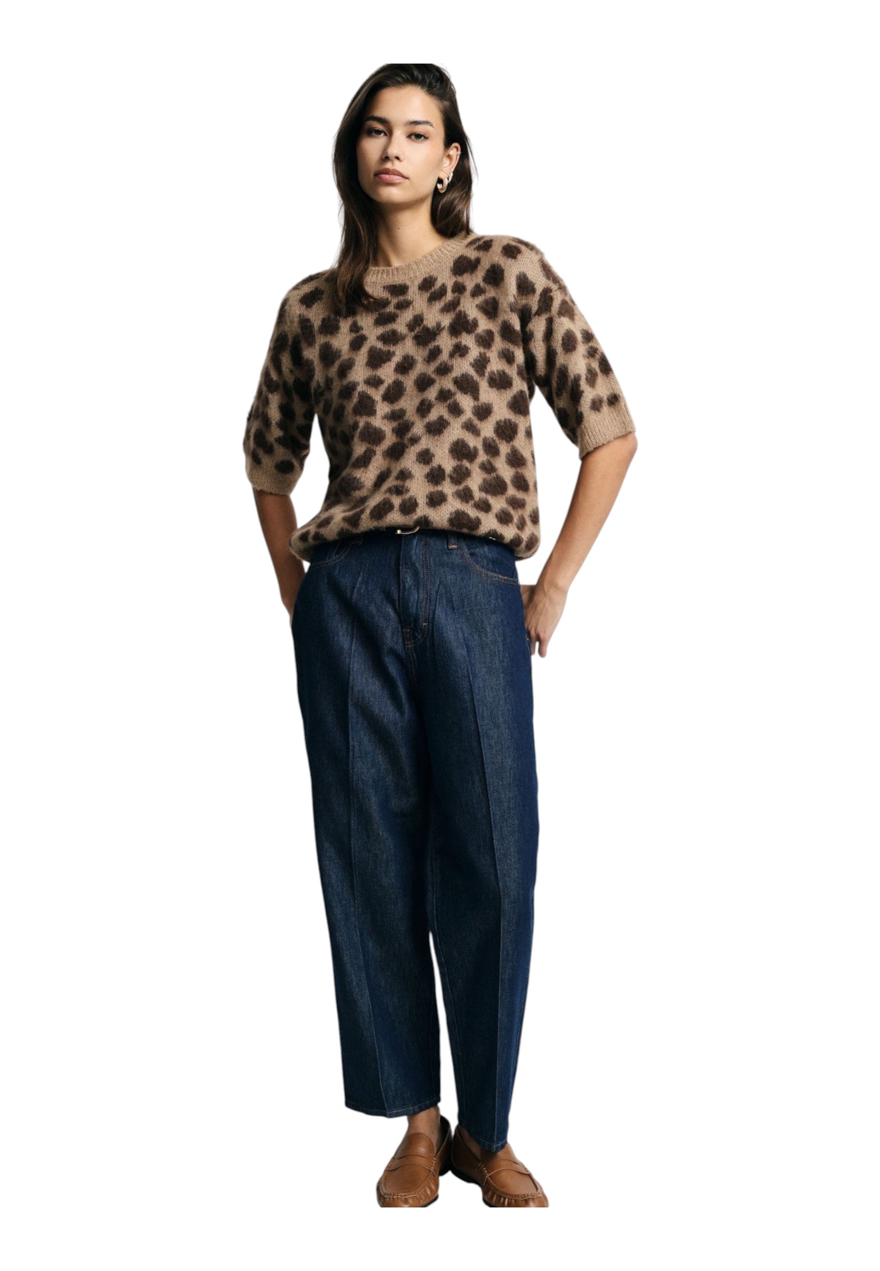 Jeans baloon fit vita alta pinces Uomo Blu PLEASE