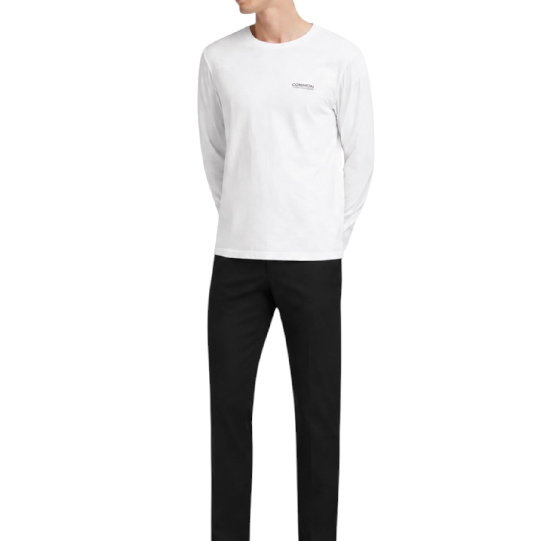 Pantaloni chino uomo guess jeans nero