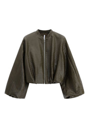 Bomber jacket corta donna marrone imperial - giacche