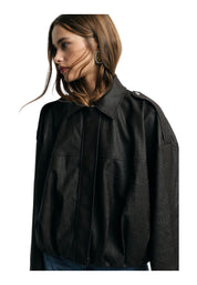 Giacca in ecopelle corta Donna Marrone PLEASE