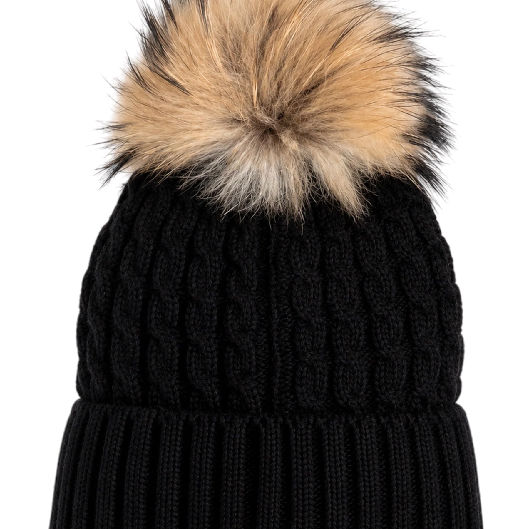 Cappello marotta con pompon in lana nero blauer - cappelli