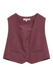 Gilet cropped Donna Bordeaux PLEASE
