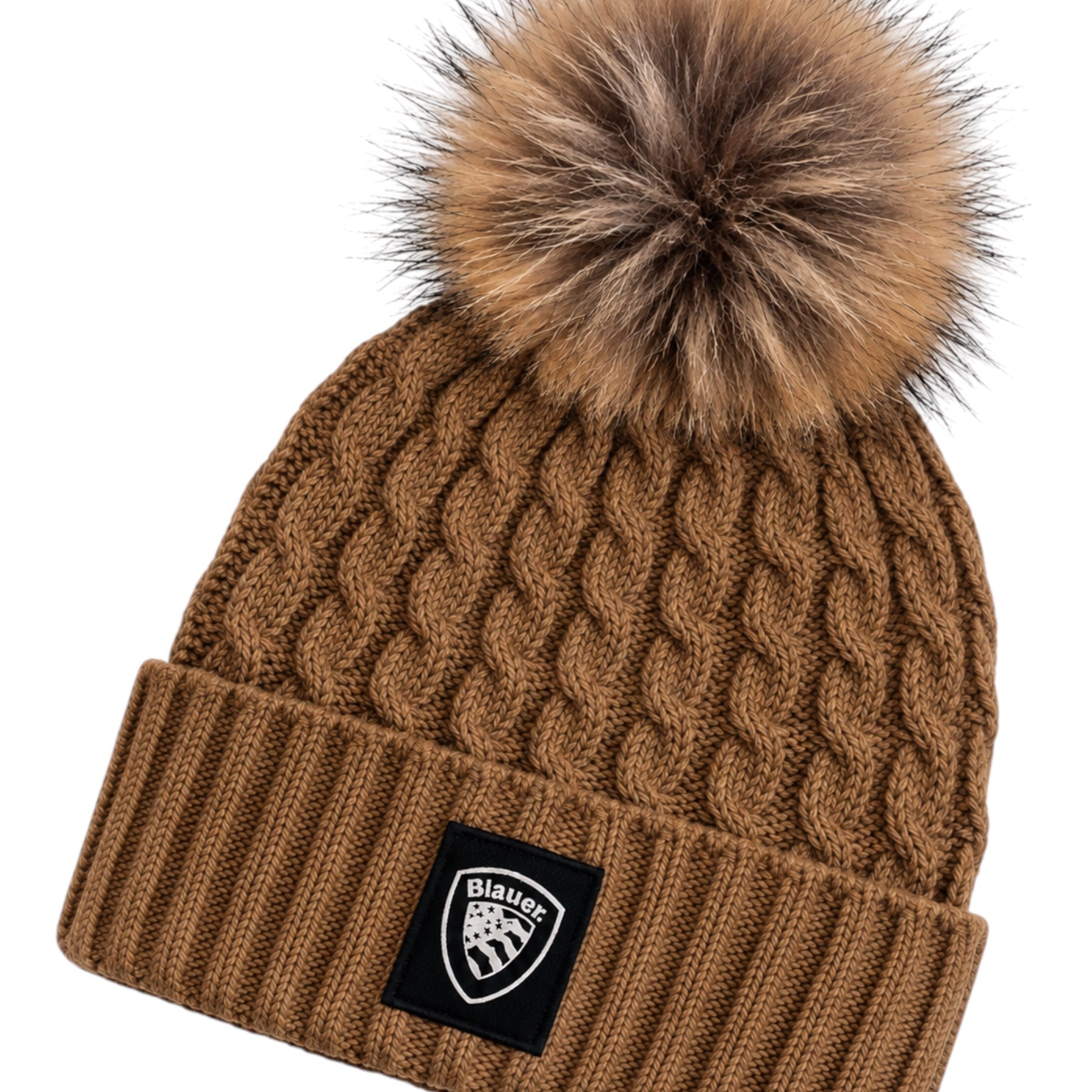 Cappello marotta con pompon in lana marrone blauer - cappelli