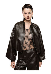 Bomber jacket corta donna marrone imperial - giacche