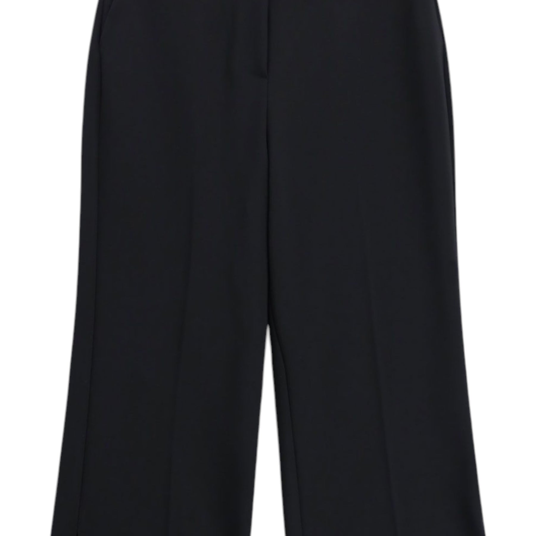 Pantaloni cropped vita alta linea ampia donna nero imperial