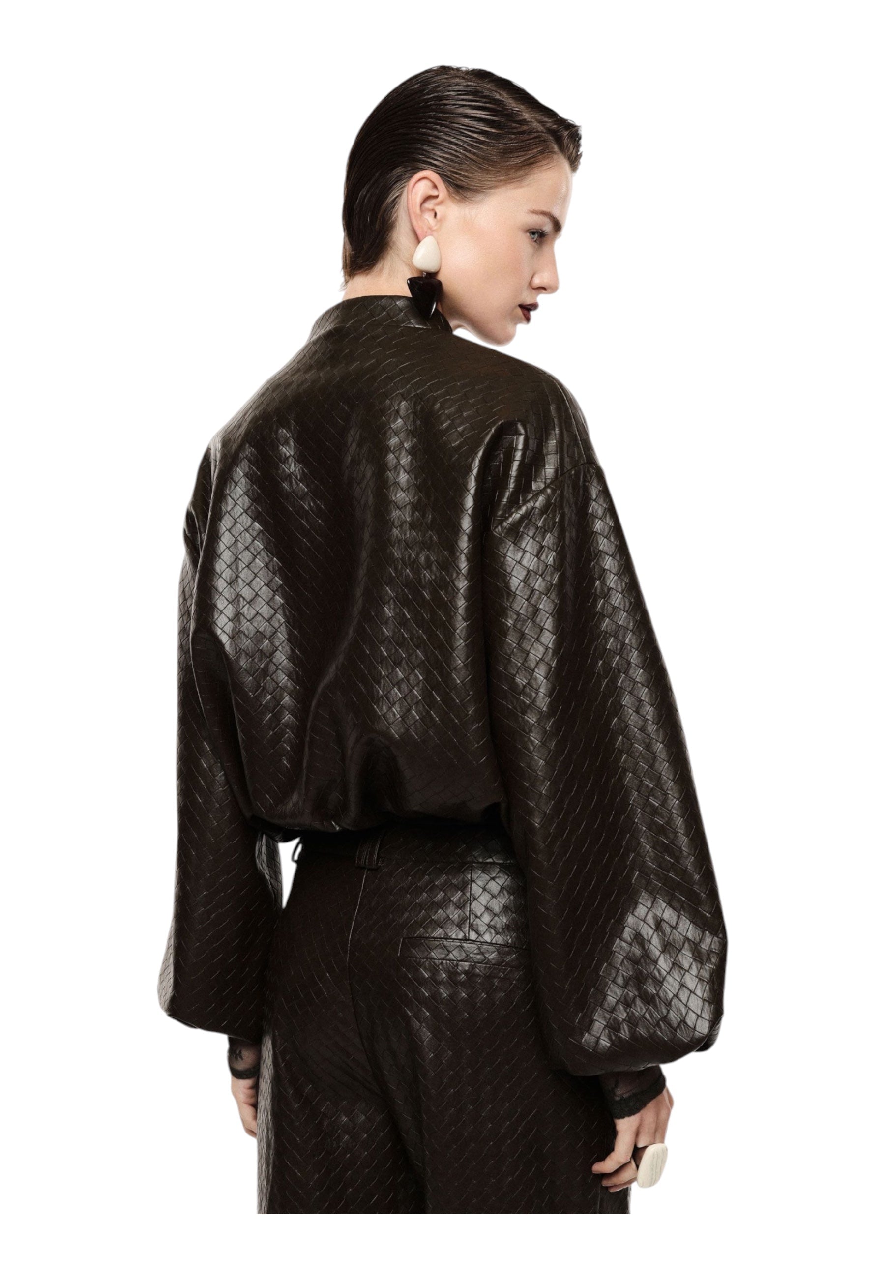 Bomber jacket corta donna marrone imperial - giacche