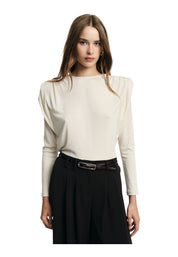 Maglione con spalle strutturate Donna Avorio PLEASE