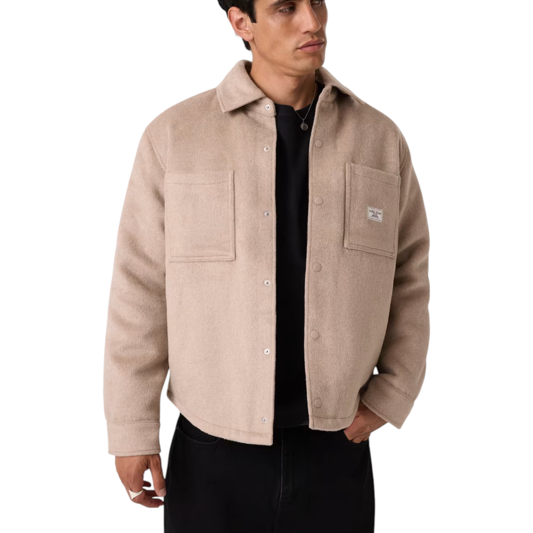 Giacca in lana uomo beige guess - giacche