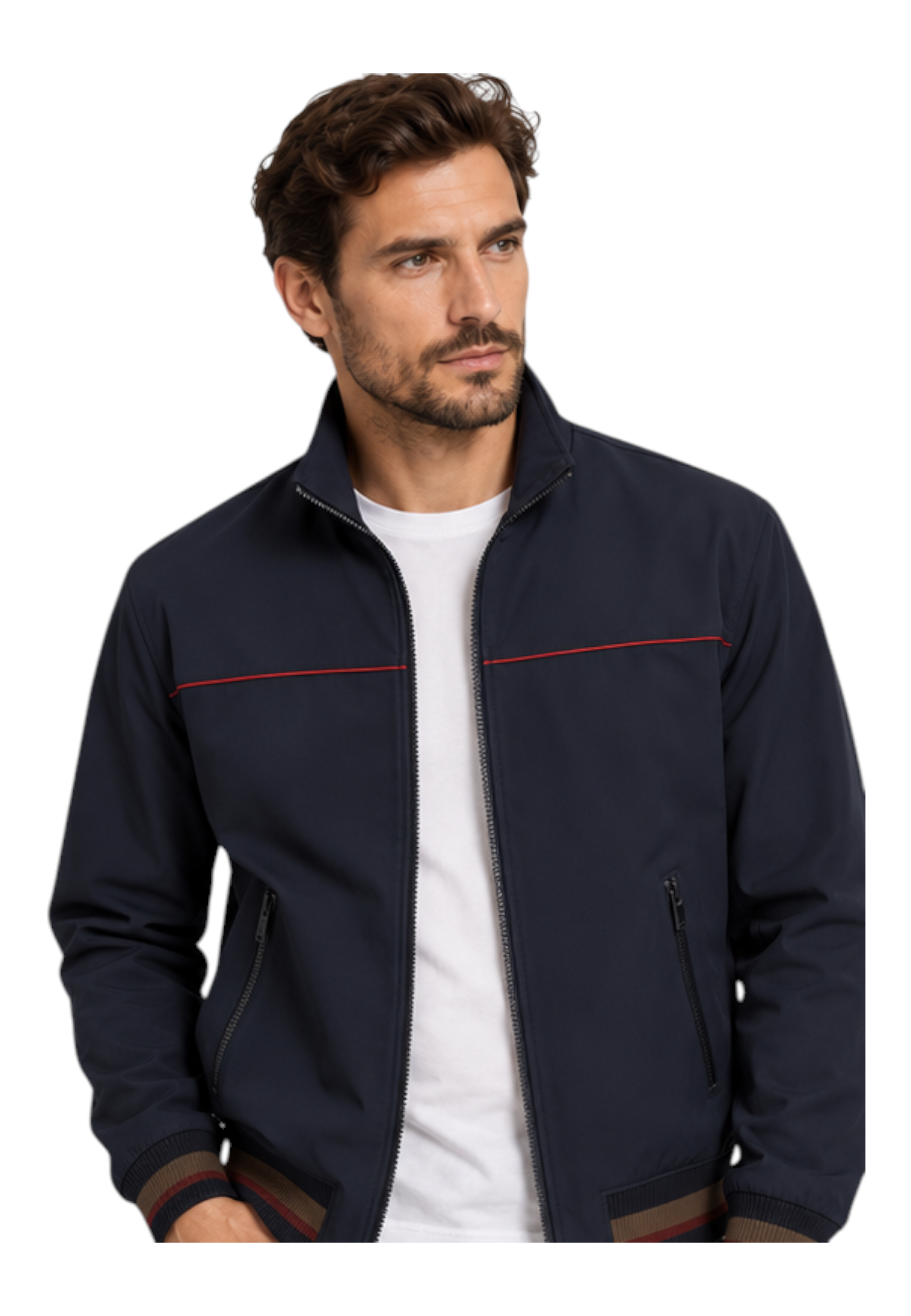 Felpa full in tessuto tecnico zip uomo blu guess - felpe