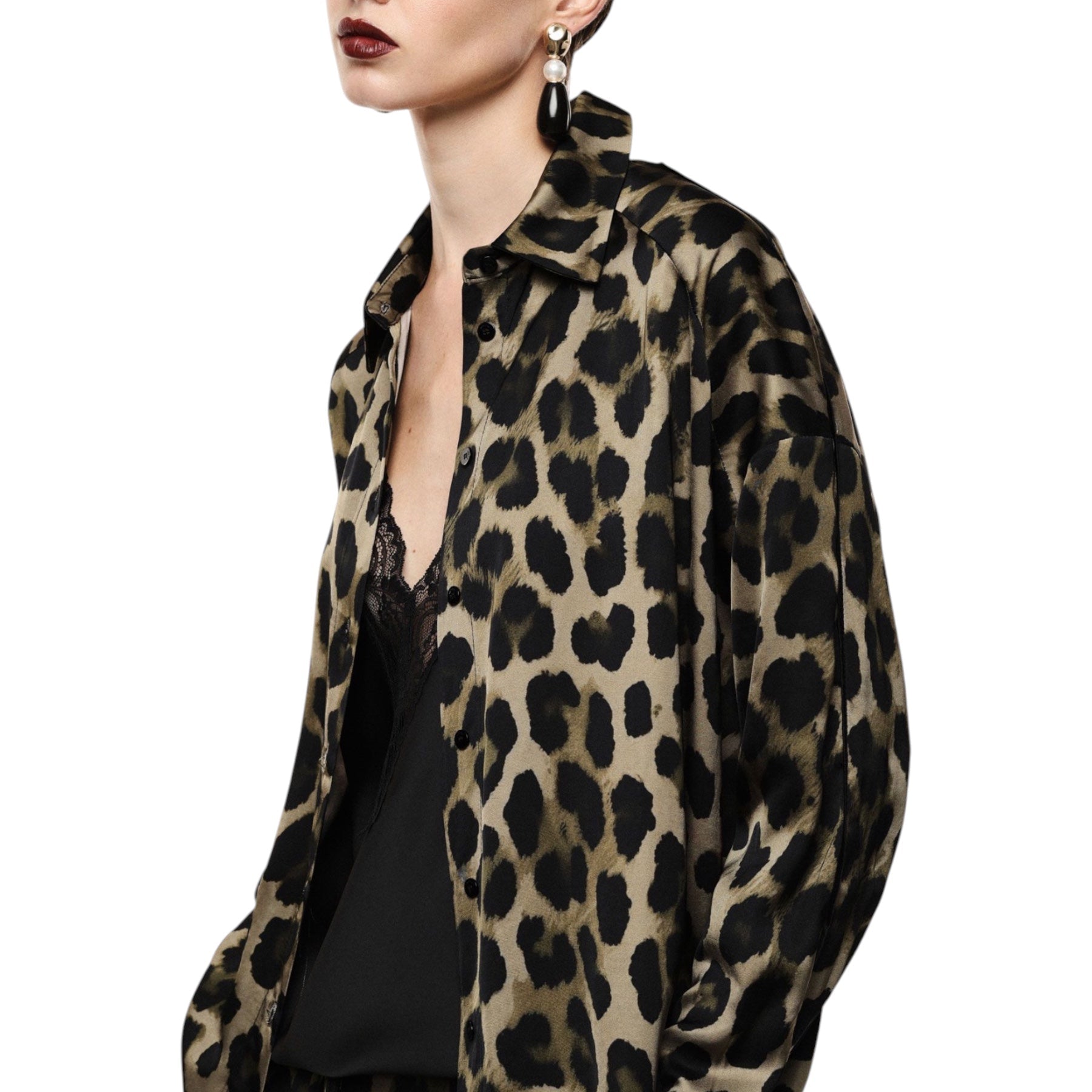 Camicia stampa animalier donna verde imperial - camicie