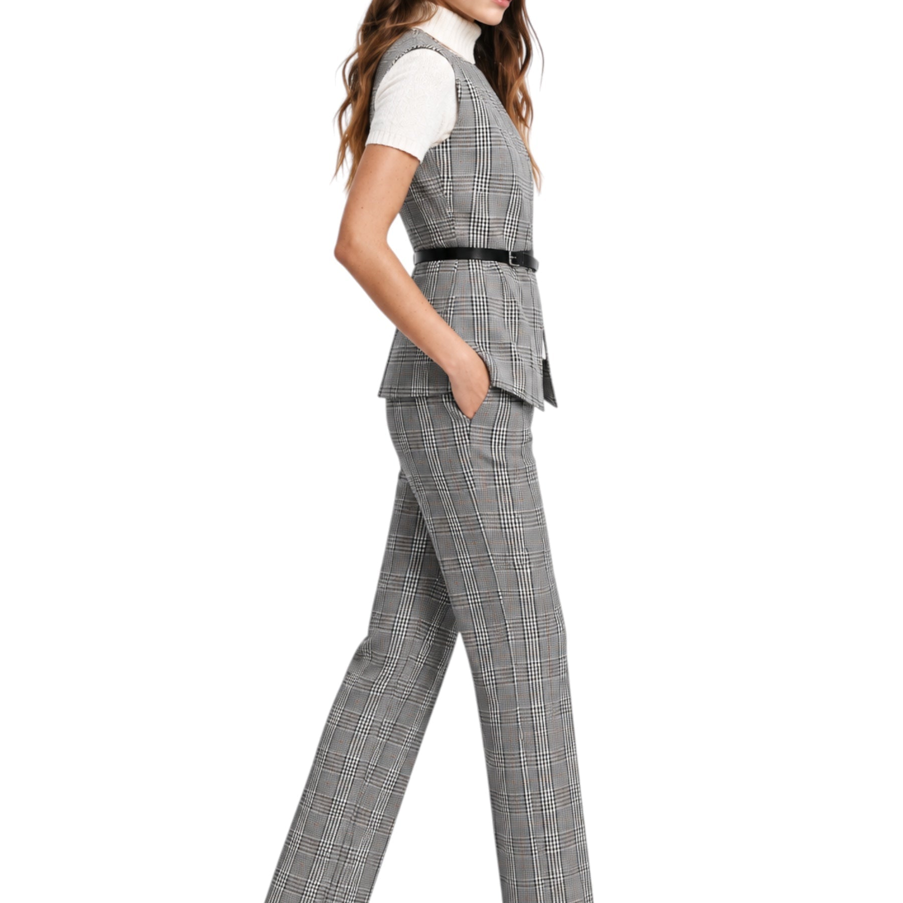 Pantalone scozzese donna grigio please - pantaloni