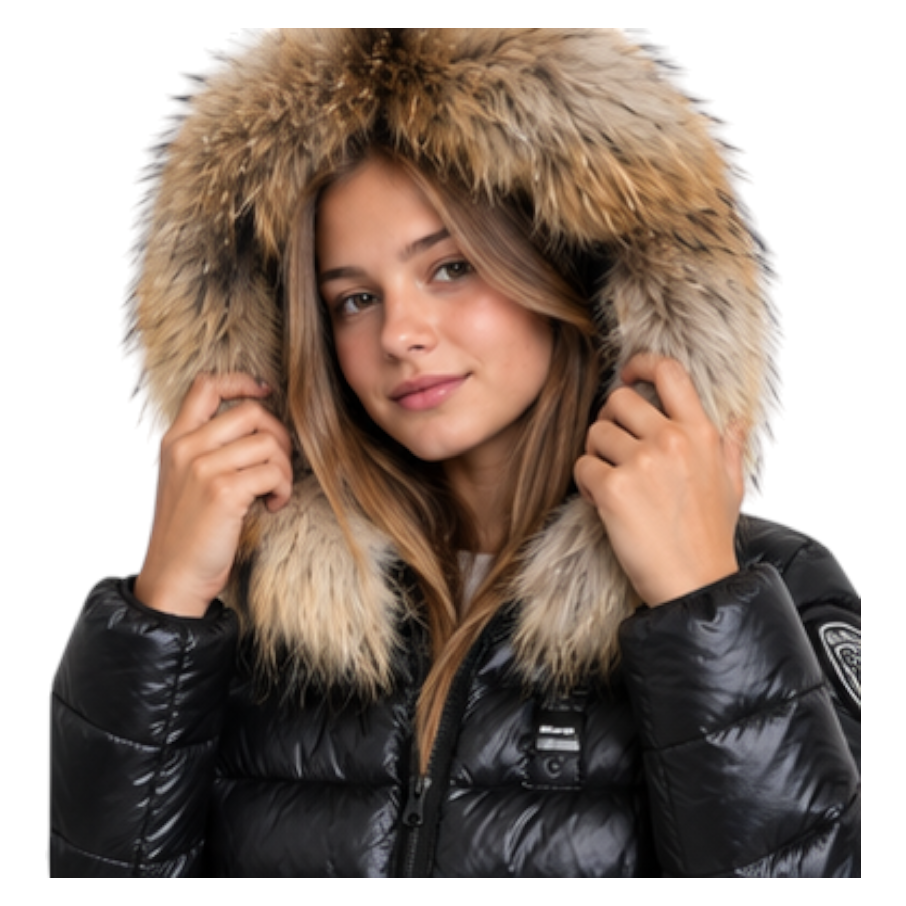 Giubbotto ivory micro rip bambina nero blauer - giubbotti