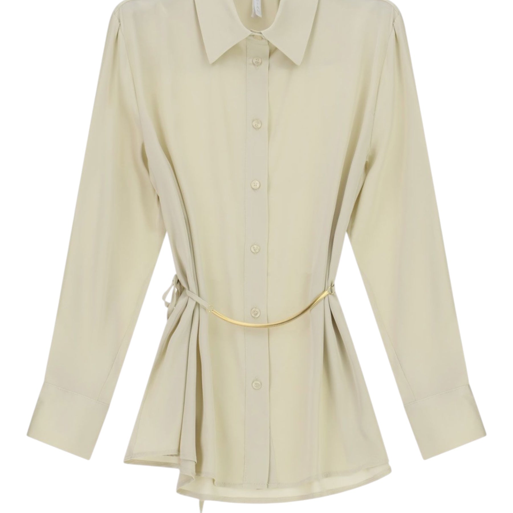 Camicia regular-fit con cintura decorativa donna avorio imperial - camicie