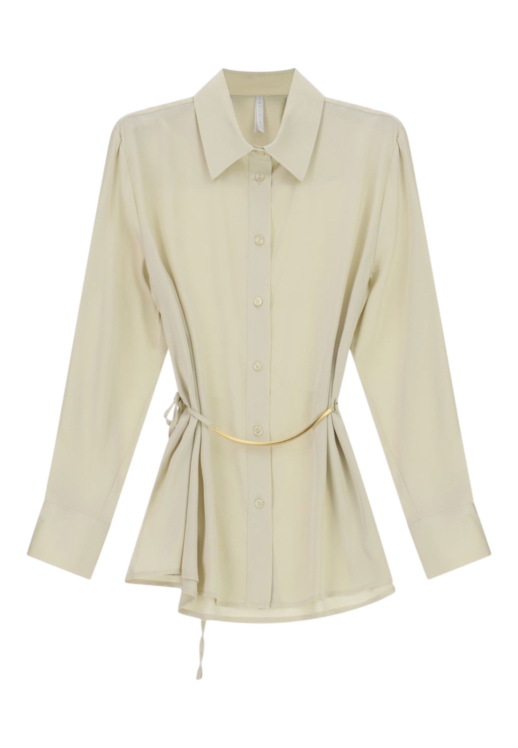Camicia regular-fit con cintura decorativa donna avorio imperial - camicie