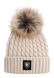 Cappello marotta con pompon in lana avorio blauer - cappelli