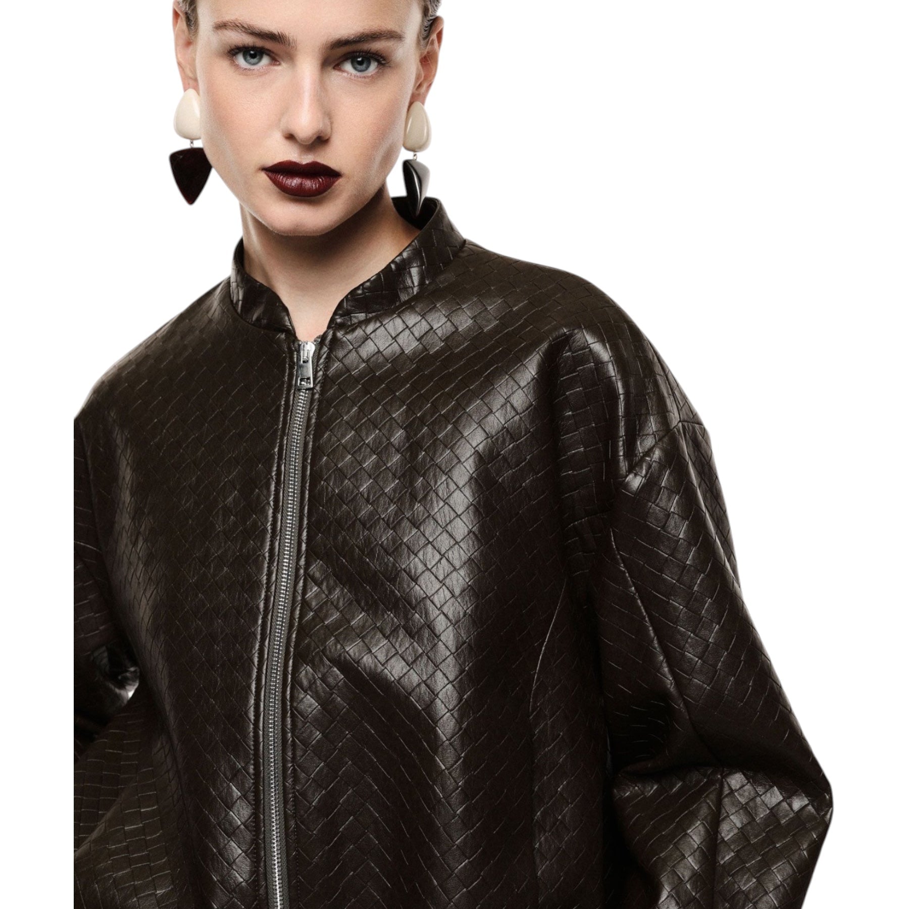 Bomber jacket corta donna marrone imperial - giacche