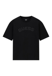 T-shirt logo petto uomo nero guess
