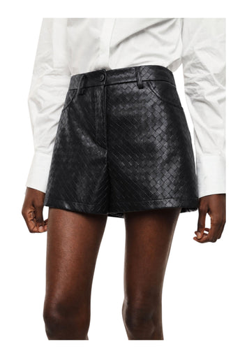 Shorts regular-fit con motivo geometrico e tasche donna nero imperial