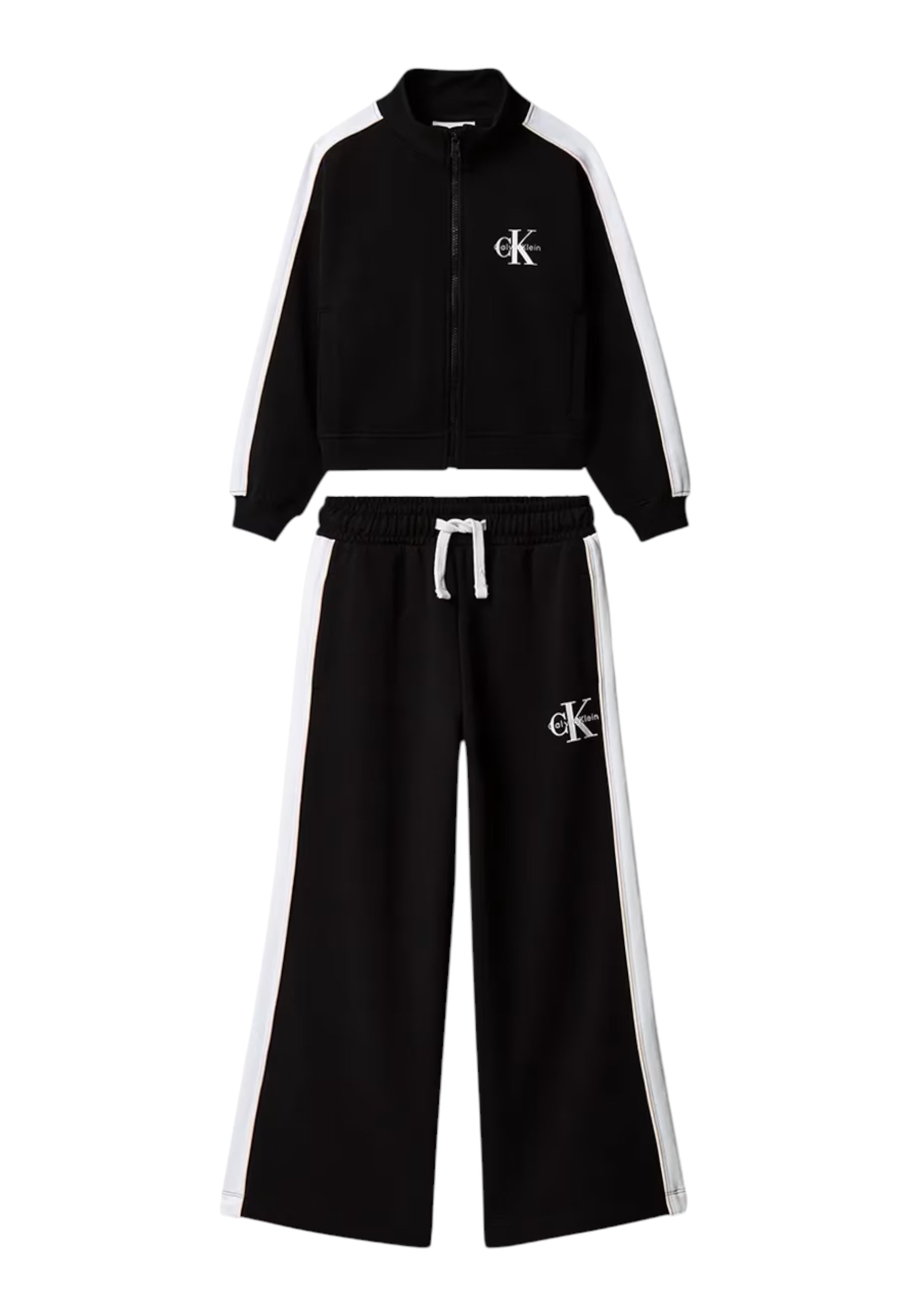 Completo sportivo coordinato bambina nero calvin klein - completi coordinati