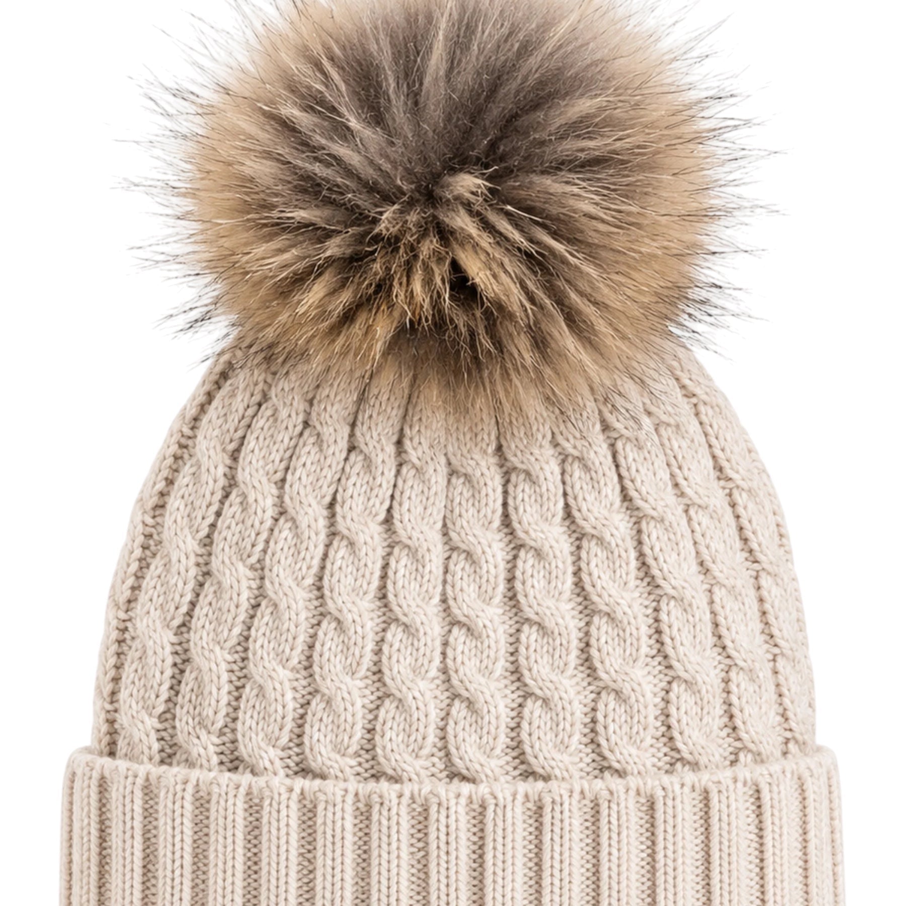 Cappello marotta con pompon in lana avorio blauer - cappelli