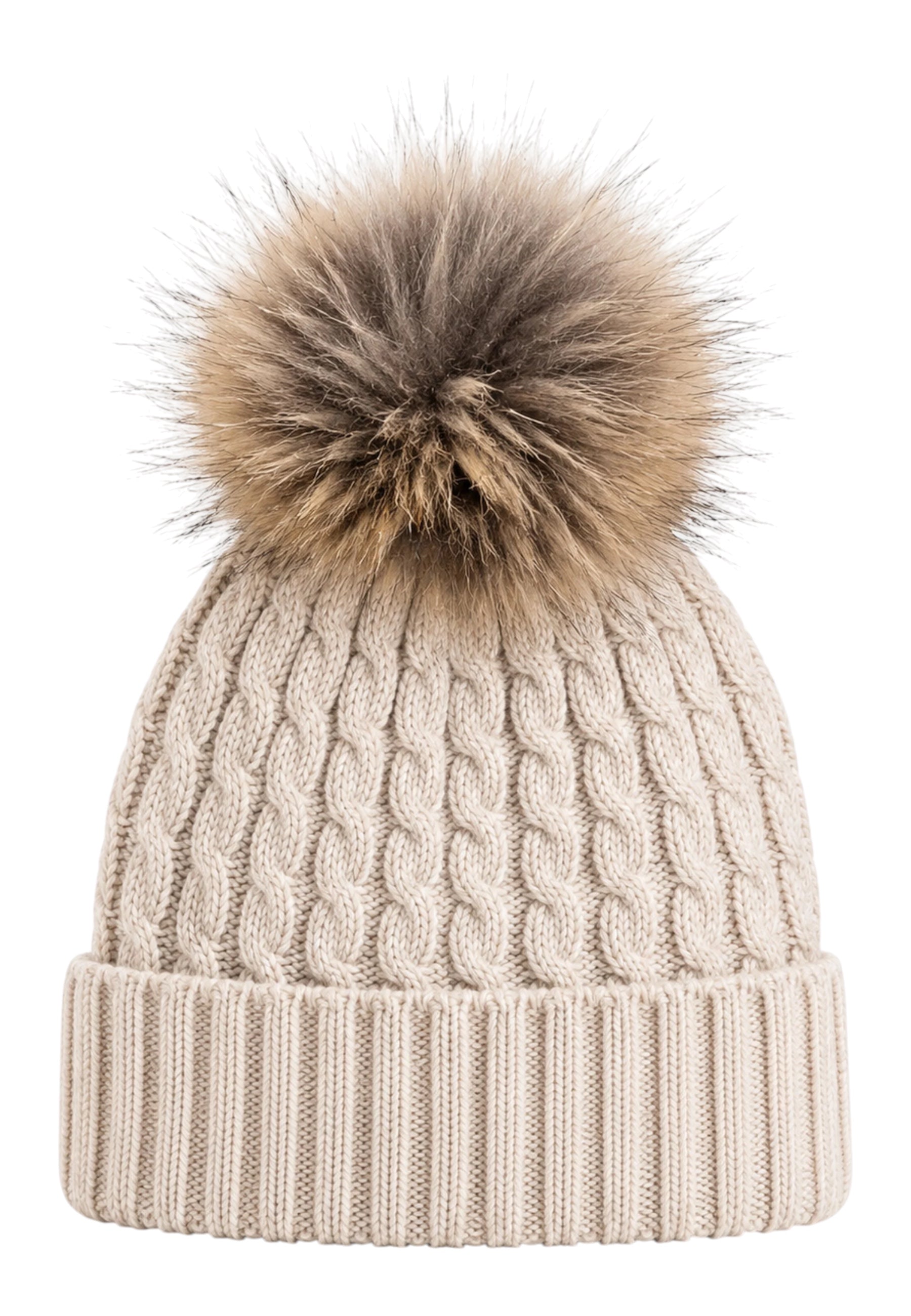 Cappello marotta con pompon in lana avorio blauer - cappelli