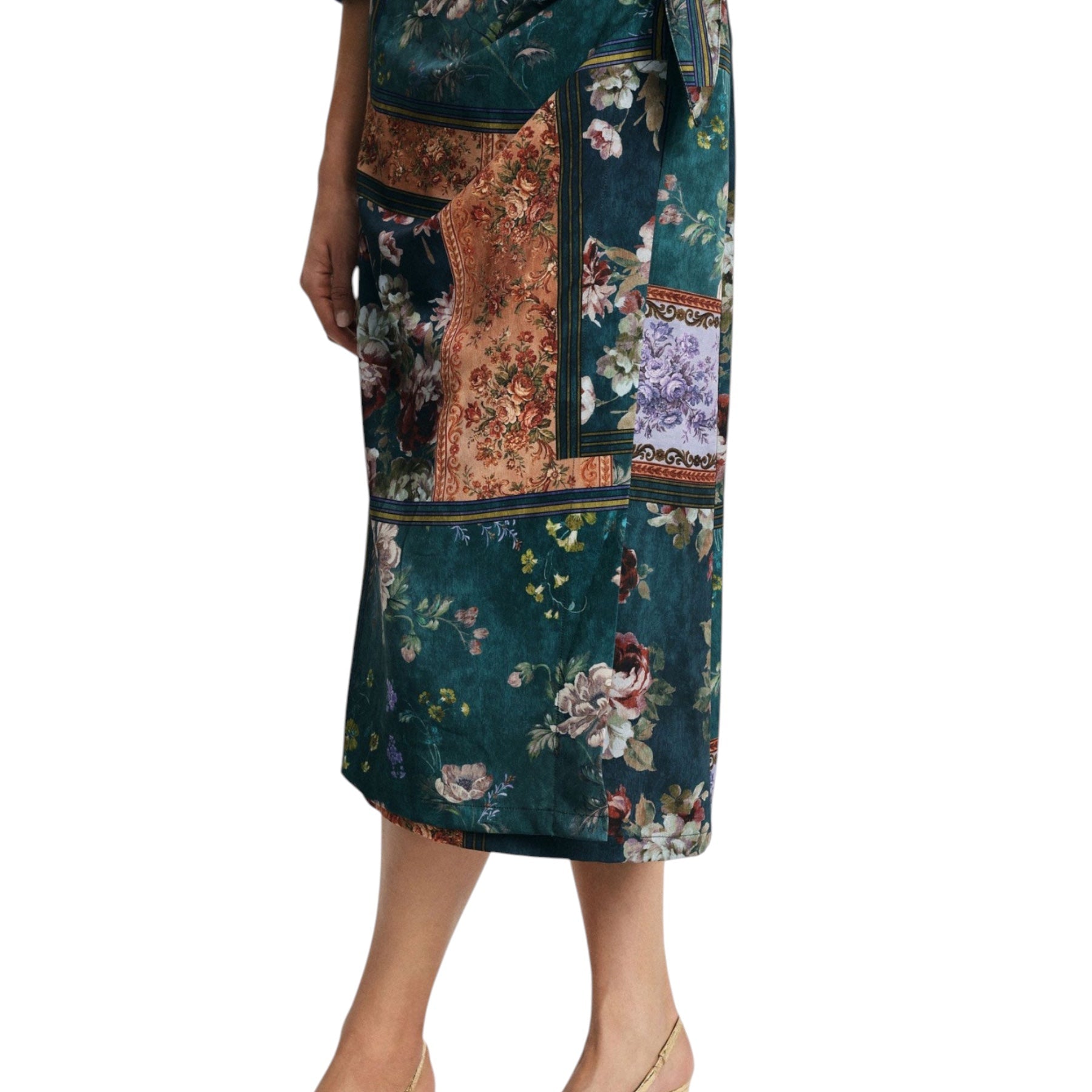 Gonna midi portafoglio fantasia donna multicolore please - gonne