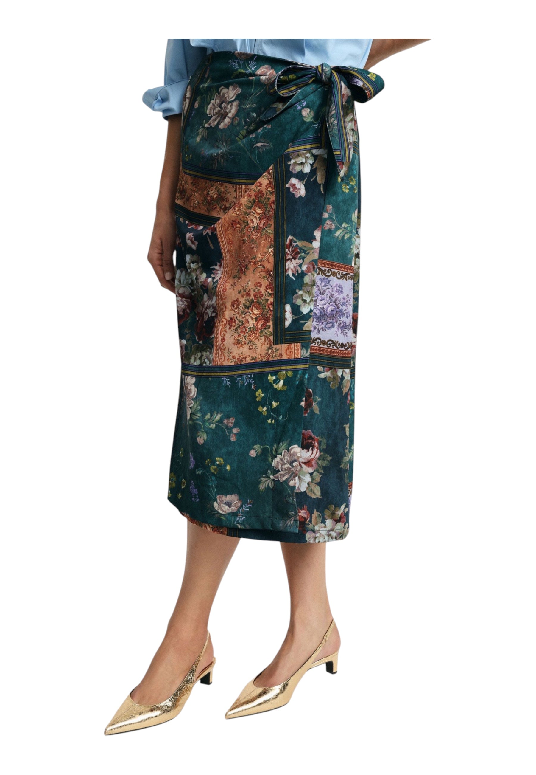 GONNA MIDI PORTAFOGLIO FANTASIA Donna Multicolore PLEASE