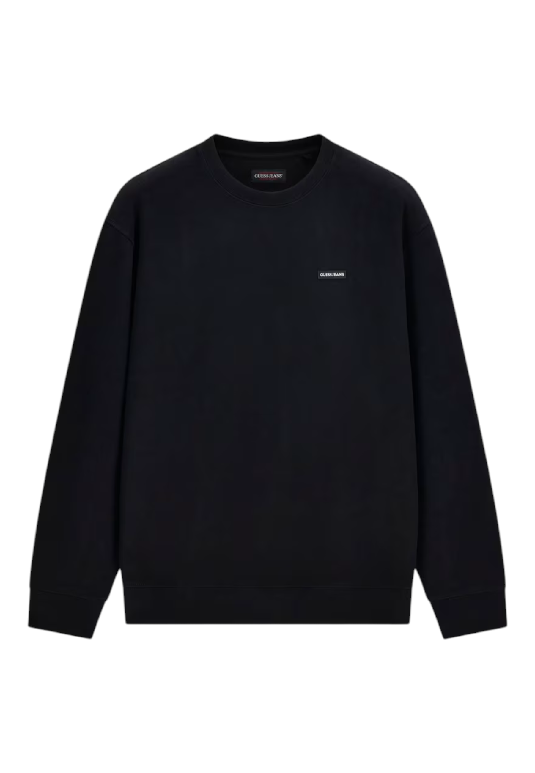 Felpa girocollo con logo uomo nero guess - felpe