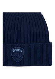 Berretto kenwood a coste bambino blu blauer - cappelli