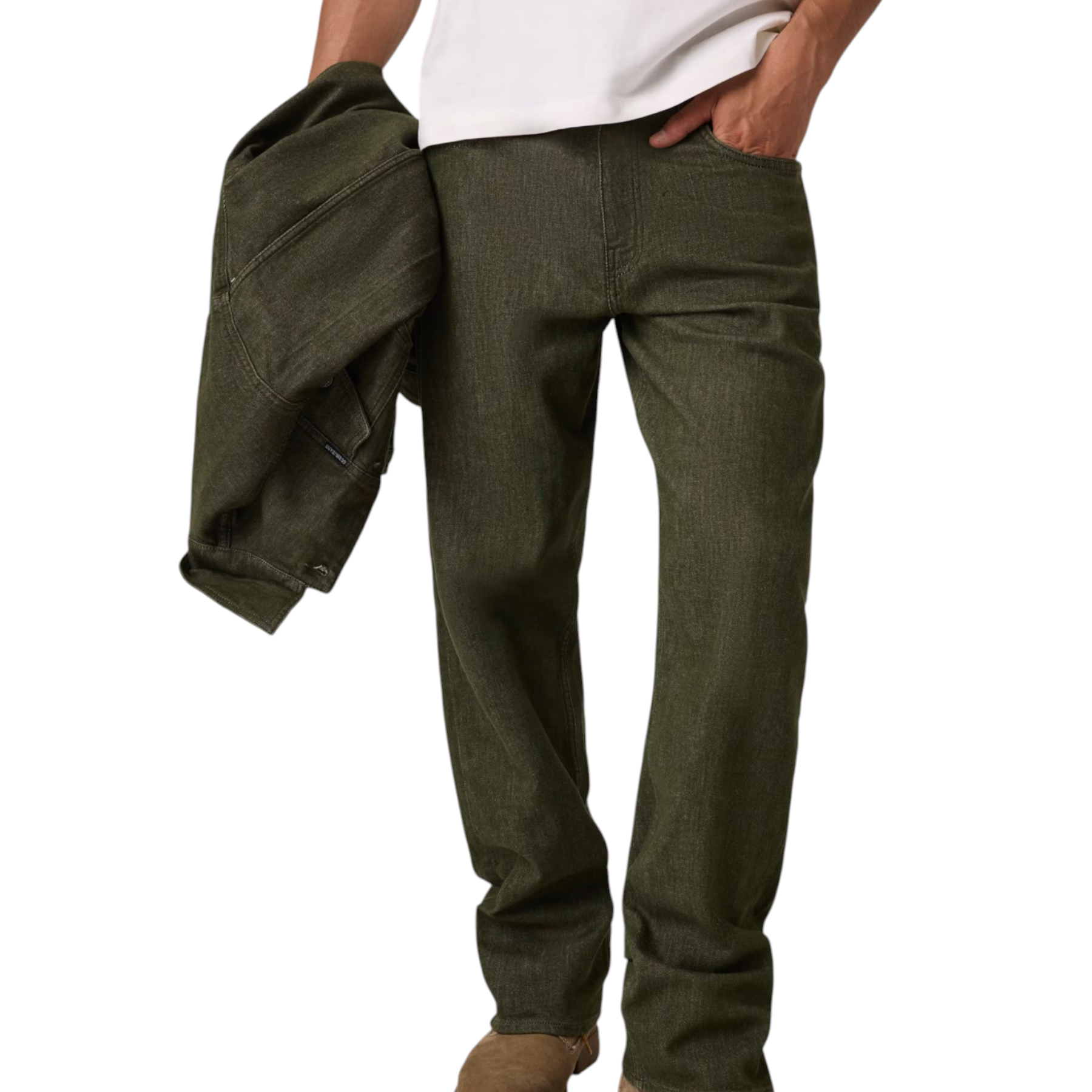 Jeans g18 relaxed uomo verde guess