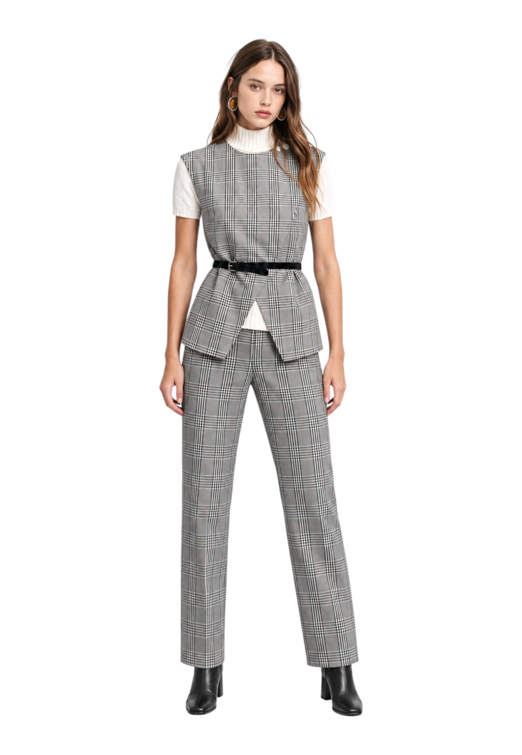 Pantalone scozzese Donna Grigio PLEASE