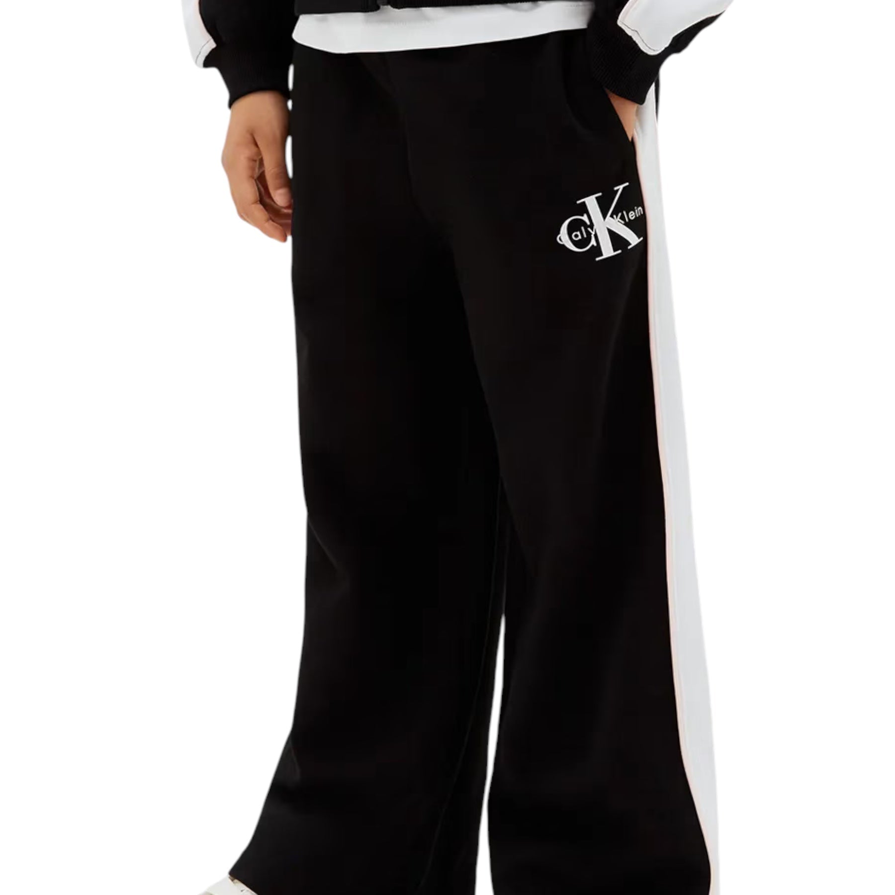 Completo sportivo coordinato bambina nero calvin klein - completi coordinati