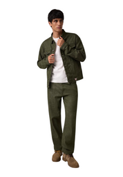 Giacca in denim oversize uomo verde guess - giacche