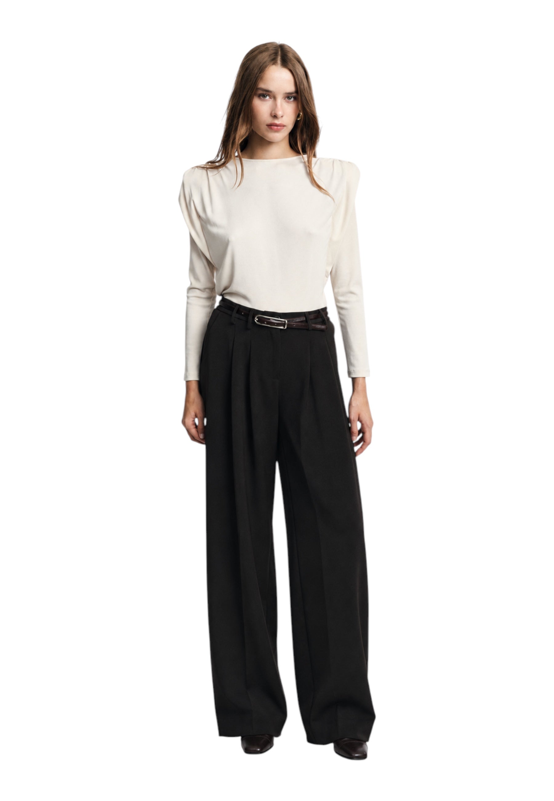 Maglione con spalle strutturate Donna Avorio PLEASE