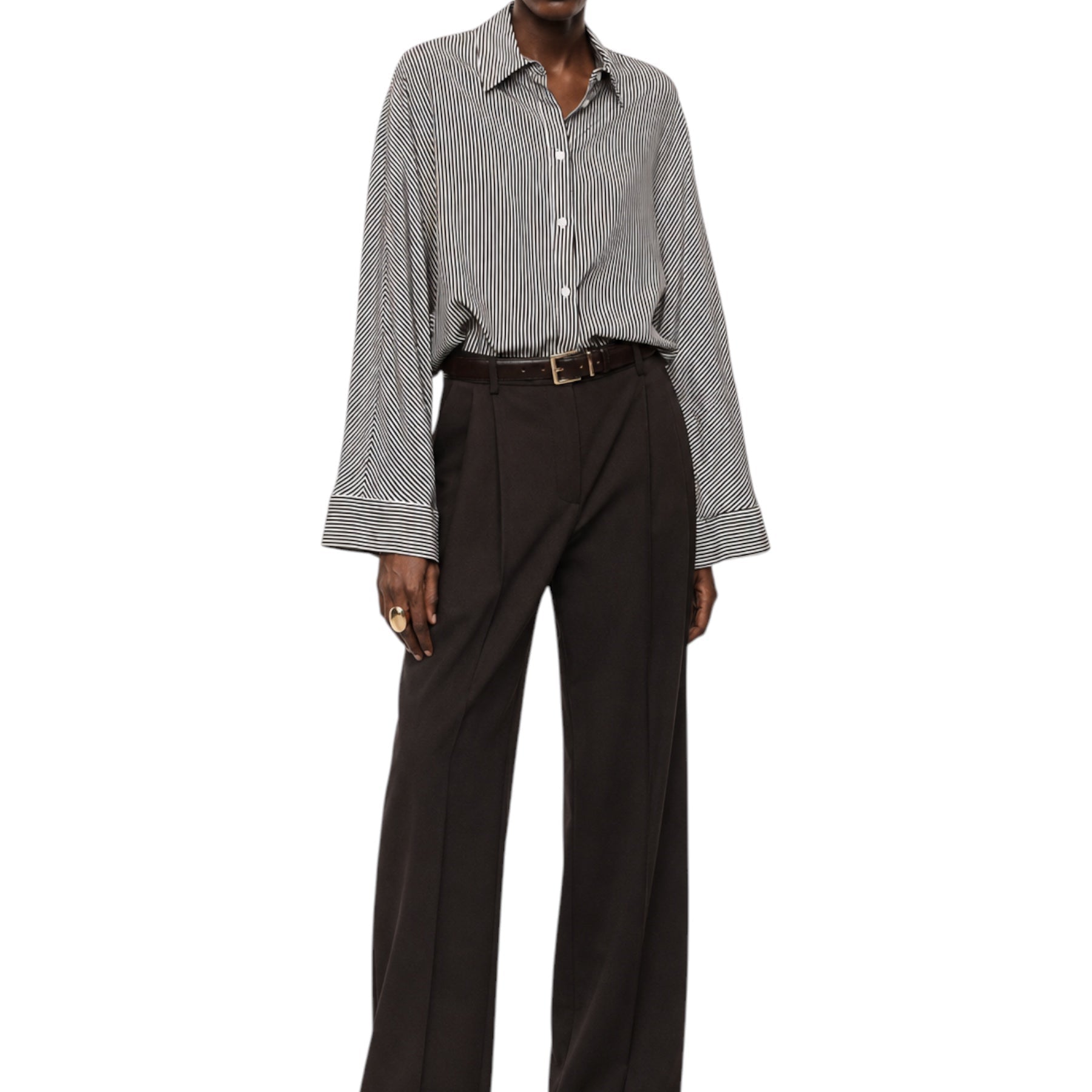 Camicia a righe regular-fit con maniche ampie donna bordeaux imperial - camicie