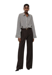 Camicia a righe regular-fit con maniche ampie donna bordeaux imperial - camicie