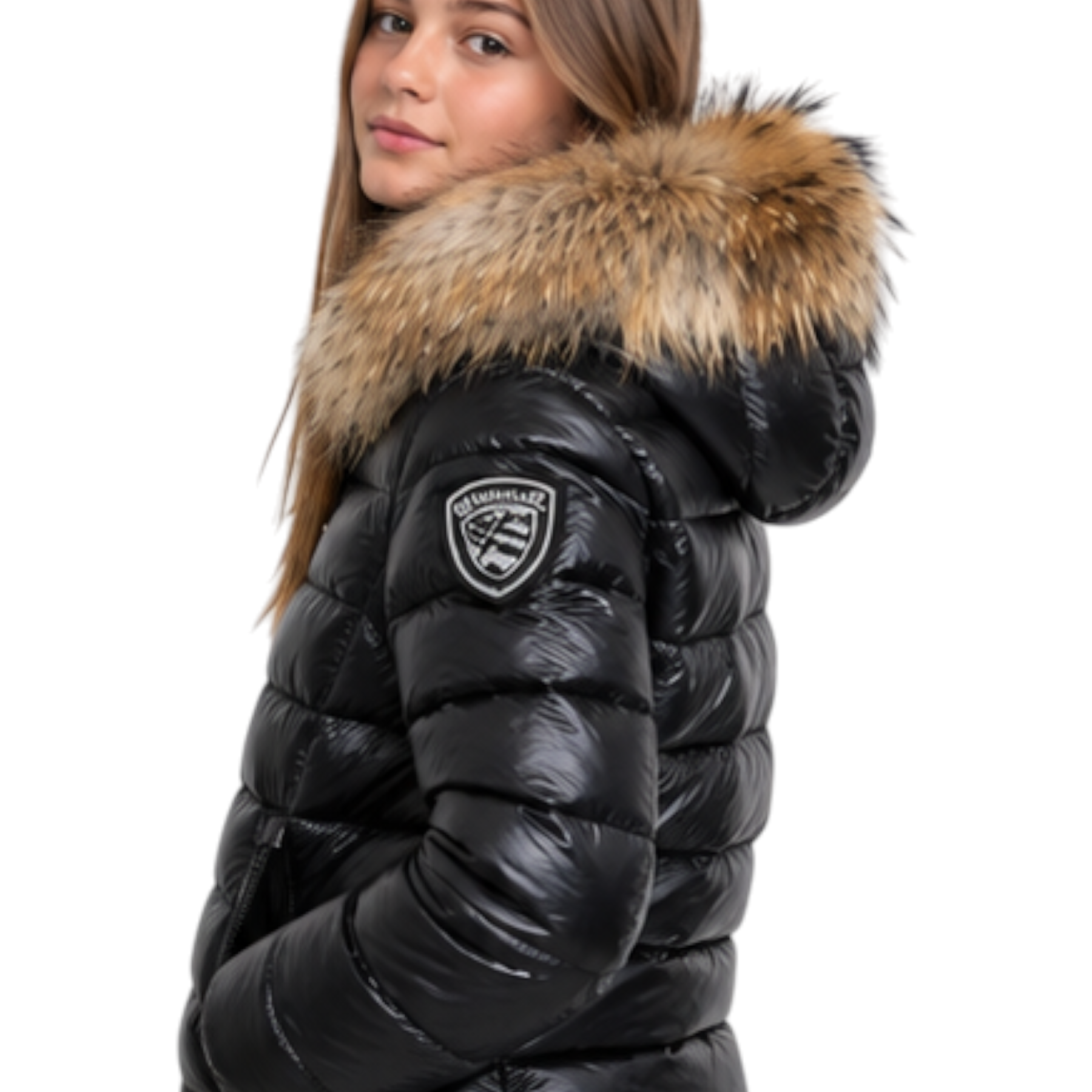 Giubbotto ivory micro rip bambina nero blauer - giubbotti