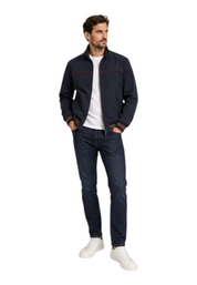 Felpa full in tessuto tecnico zip uomo blu guess - felpe